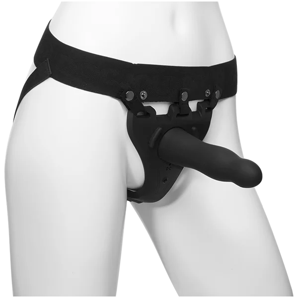 7" Silicone Vibrating Hollow Strap-on Set With Remote Control — image 19 of 25