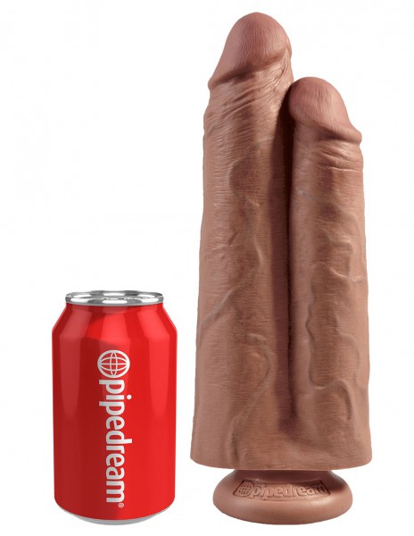 King Cock 9 Inch Two Cocks One Hole Dildo — image 4 of 14