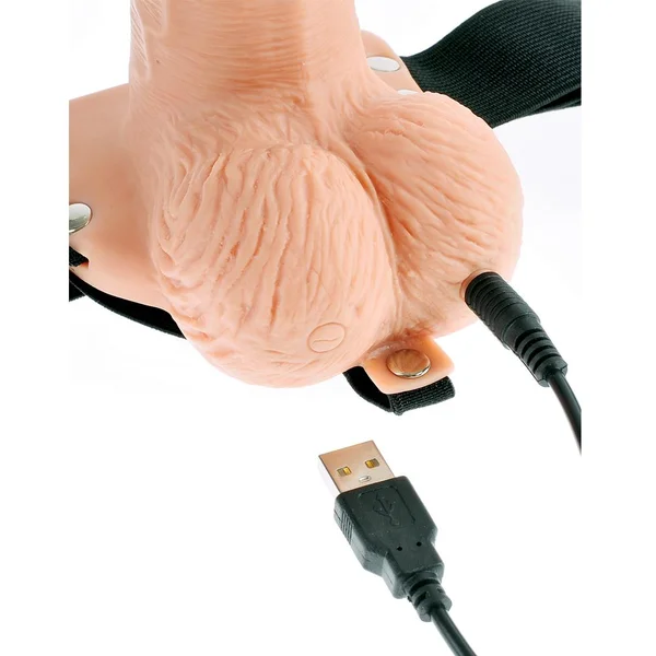 Fetish Fantasy 6" Hollow Vibrating Strap-On with Remote — image 21 of 23