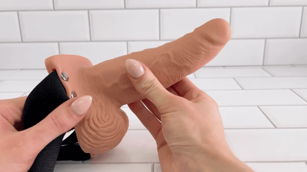 Fetish Fantasy 6" Hollow Vibrating Strap-On with Remote — image 17 of 23
