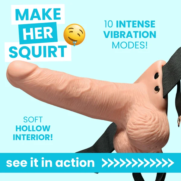 Fetish Fantasy 6" Hollow Vibrating Strap-On with Remote — image 14 of 23