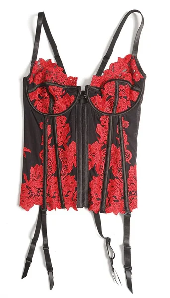 Embroidered Bustier with Lace-up Back — image 16 of 16