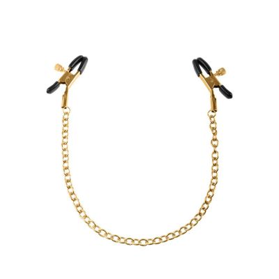 Fetish Fantasy Gold Chain Nipple Clamps Gold