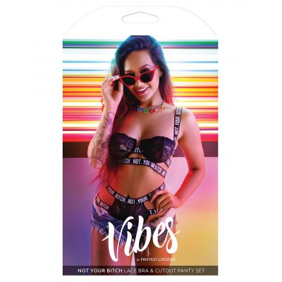 Vibes Not Your Bitch Strappy Lace 2 Piece Set