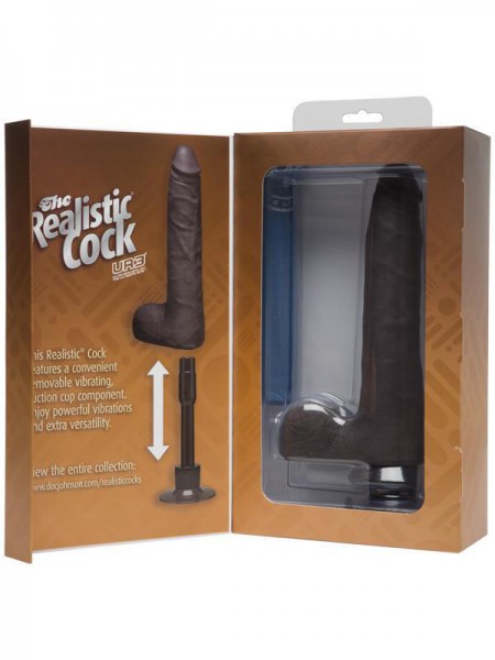 Realistic Cock - UR3 Vibrating SLIM With Balls 7in/9in