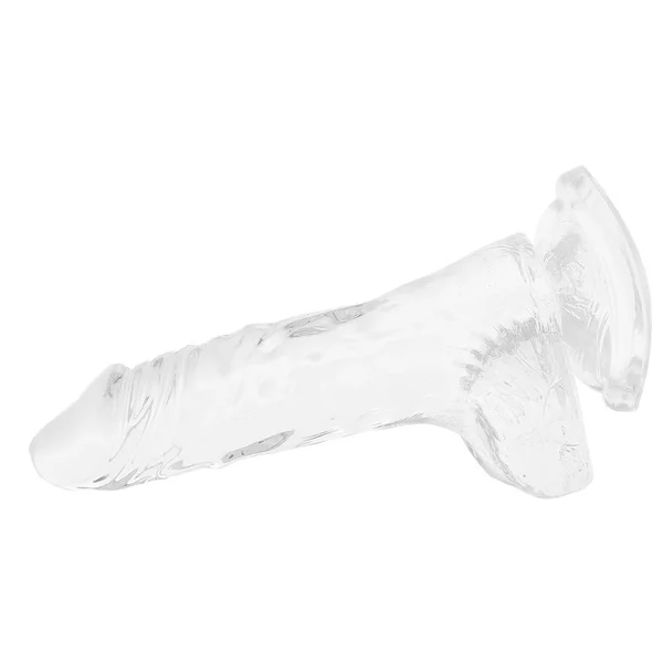 Clear 4" Suction Cup Dildo With Balls — image 14 of 16