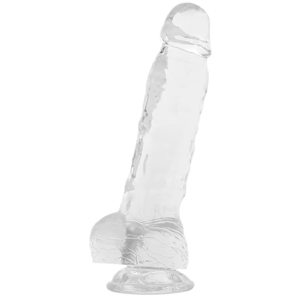 Clear Suction Cup Dildo with Balls — image 12 of 16