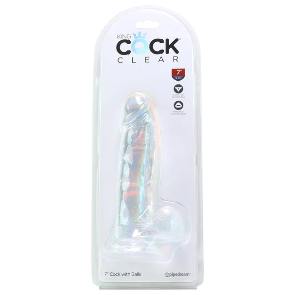 Clear Suction Cup Dildo with Balls — image 16 of 16