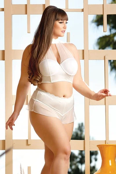 Ruffled Mesh High Waist Lingerie Set - Sizes Small-3x Available — image 12 of 16