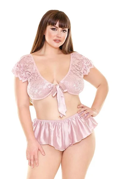 Norah Tie Front Top & Flutter Panty Lingerie Set — image 15 of 16