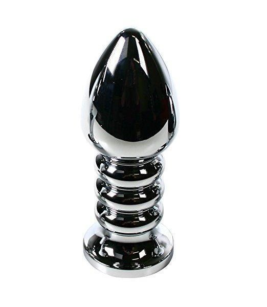 Blue Diamond Rippled Anal Plug — image 4 of 5