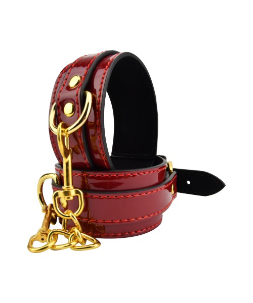 Bound to Please Red Ankle Cuffs