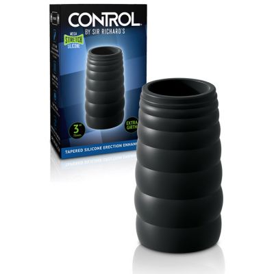 Sir Richards Tapered Ribbed Stretchy Silicone 3 Penis Sleeve
