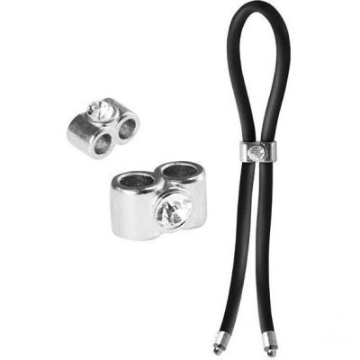 Bolo Silicone Lasso Double Barrel Diamond Slider