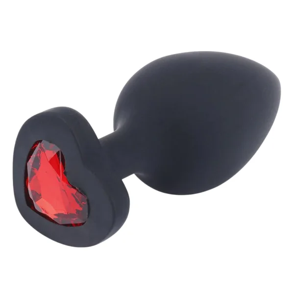 Silicone Heart Jeweled Anal Plug - 3 Sizes Available! — image 23 of 25