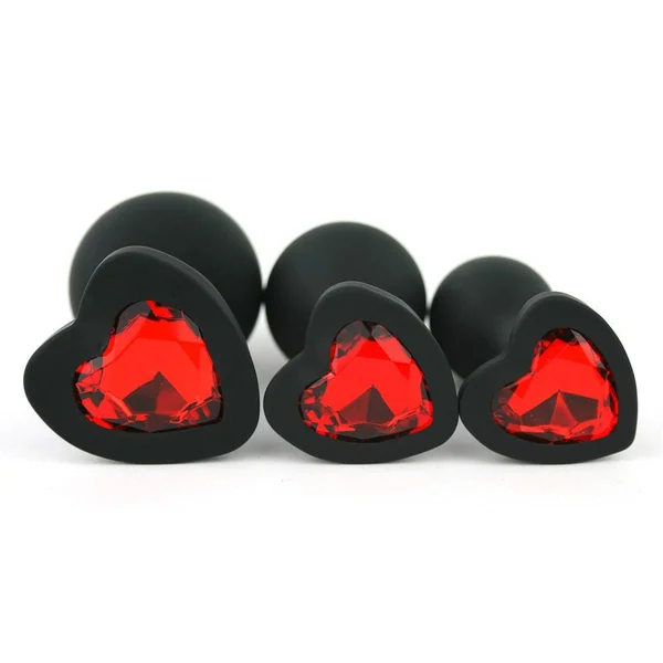 Silicone Heart Jeweled Anal Plug - 3 Sizes Available! — image 25 of 25