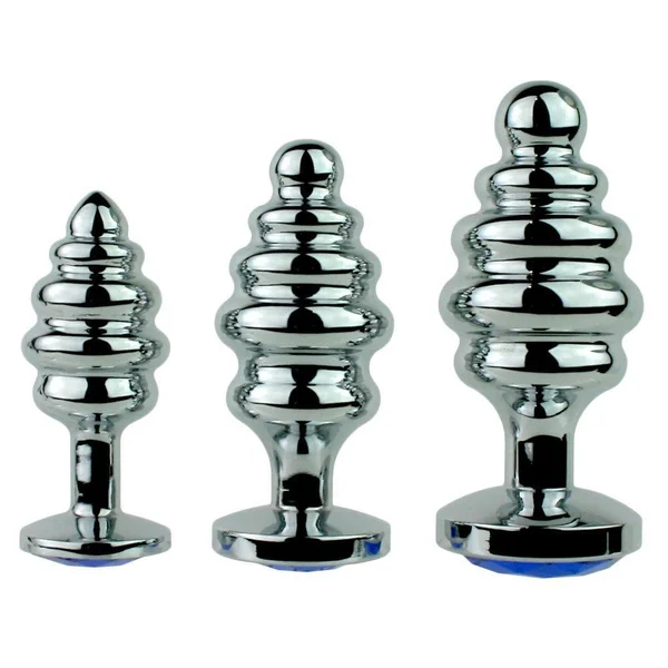Jewel Metal Booty Plug - Rippled for Intense Sensations! — image 17 of 17