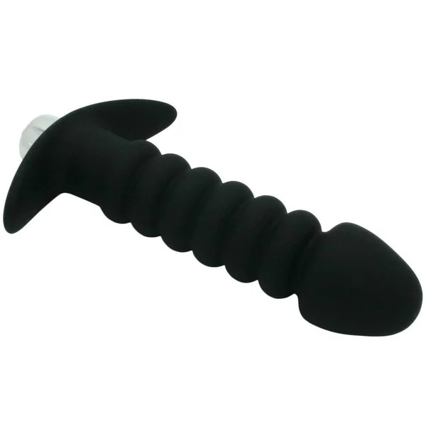 Vibrating Silicone Butt Plug - It's Rippled! — image 9 of 10
