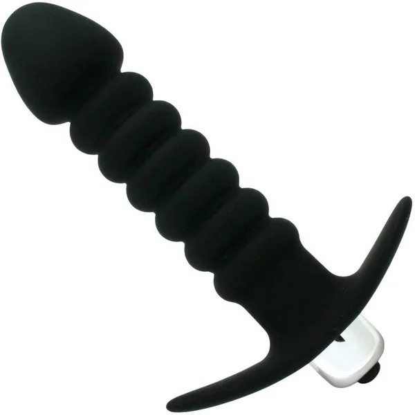 Vibrating Silicone Butt Plug - It's Rippled! — image 8 of 10