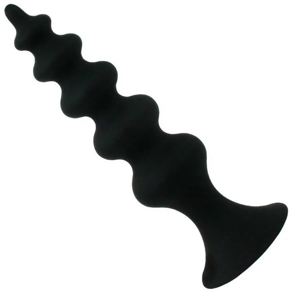 Beaded Silicone Anal Plug With Suction Cup Base — image 8 of 10