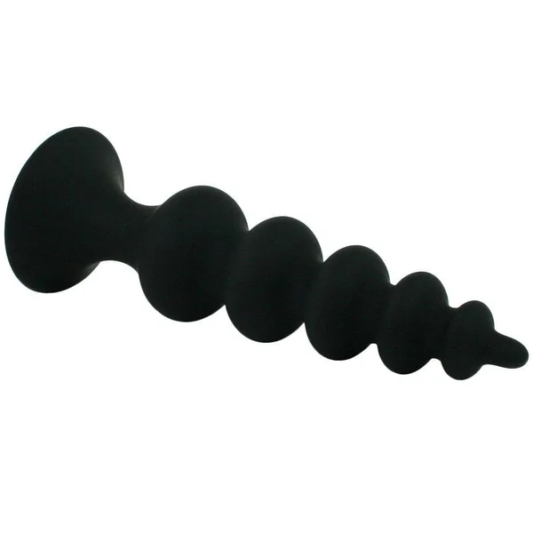 Beaded Silicone Anal Plug With Suction Cup Base — image 9 of 10