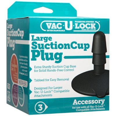 Large Suction Cup Plug Black