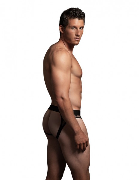 Allure Men's Open Back Star Print Brief