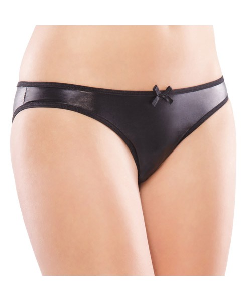 Wetlook crotchless panty