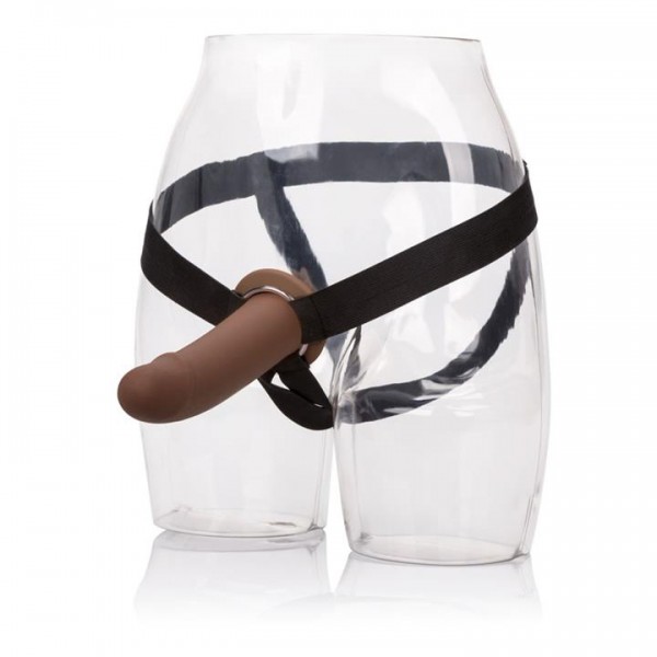 Hollow PPA Silicone Probe with Jock Strap (Brown)