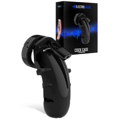 Shots Toys Electro Shock 4 7 Cock Cage with Remote