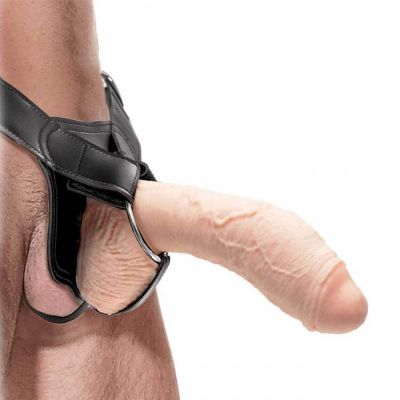 Tan Penis Extension Sleeve 10 Extreme Hollow Strap On Sheath