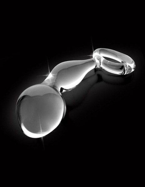 Icicles No 46 Curved P-Spot Glass Butt Plug