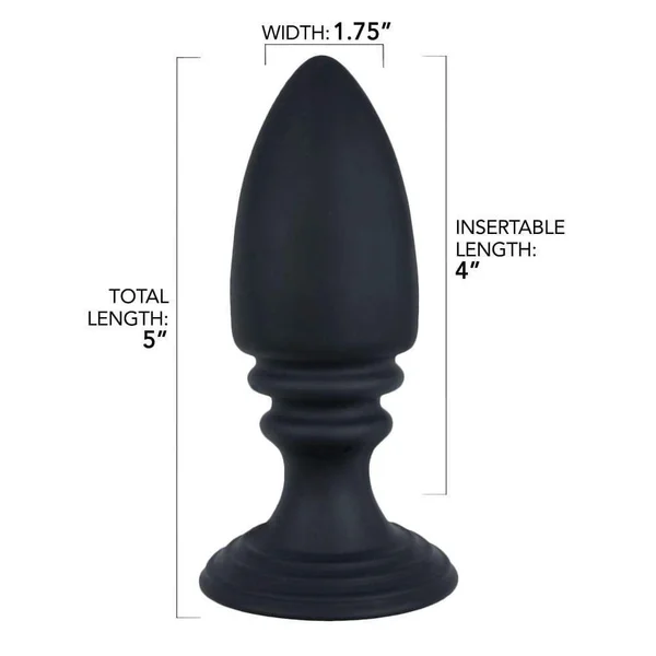 Rippled Silicone Anal Plug With Flat Suction Base — image 16 of 16