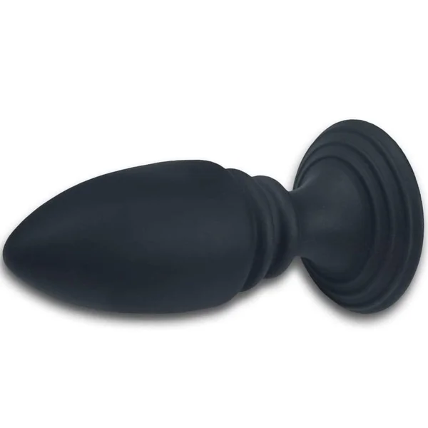 Rippled Silicone Anal Plug With Flat Suction Base — image 13 of 16