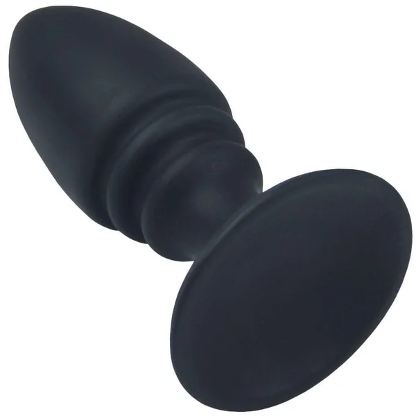 Rippled Silicone Anal Plug With Flat Suction Base — image 15 of 16