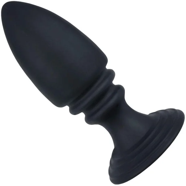 Rippled Silicone Anal Plug With Flat Suction Base — image 12 of 16