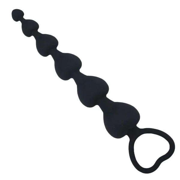 Silicone Anal Beads - 6 Tapered Heart Beads — image 9 of 12