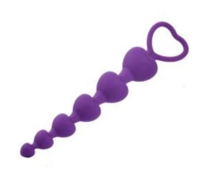 Silicone Anal Beads - 6 Tapered Heart Beads — image 12 of 12