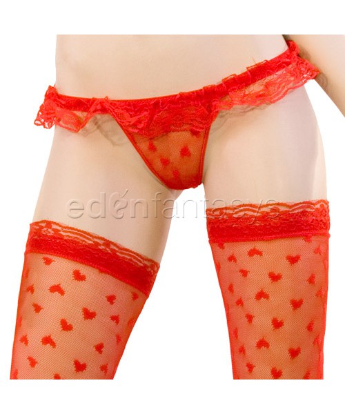 Heart lace halter set
