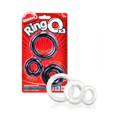 The RingO Cock Ring 3 Pack by Screaming O