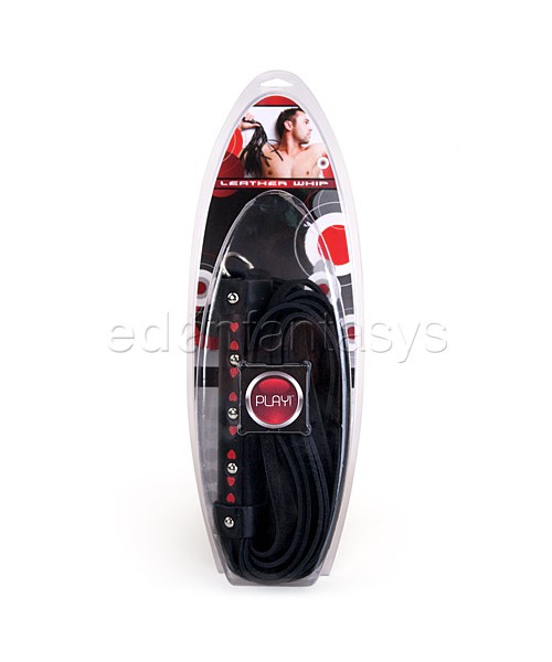 Hearts leather whip