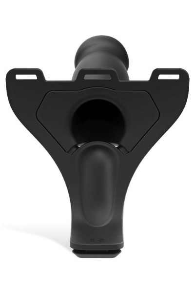 Doc Johnson Vibrating Hollow Silicone 8" Strap On with Remote