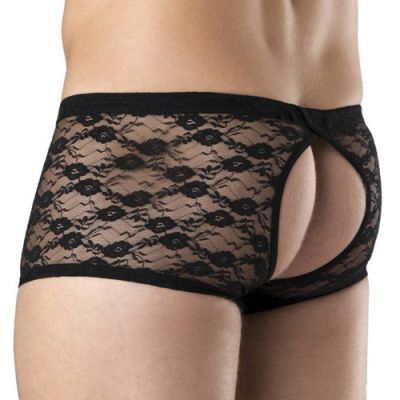 Crotchless sheer boxer