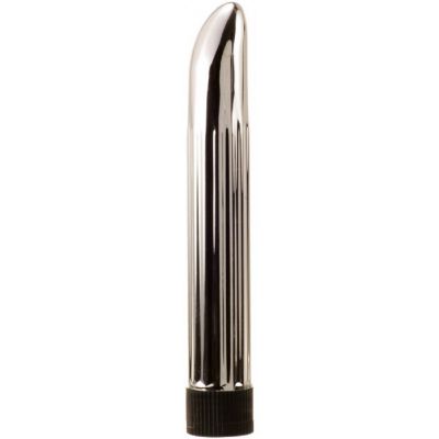 Minx Sensuous Ribbed Classic Vibrator in Silver