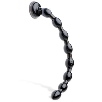 Hosed Flexible Beaded 19 Anal Snake with Suction Base