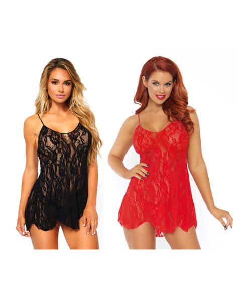 Leg Avenue Rose Lace Flair Chemise