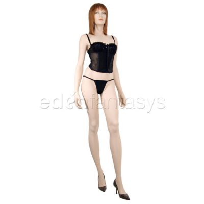Mesh bustier and g string