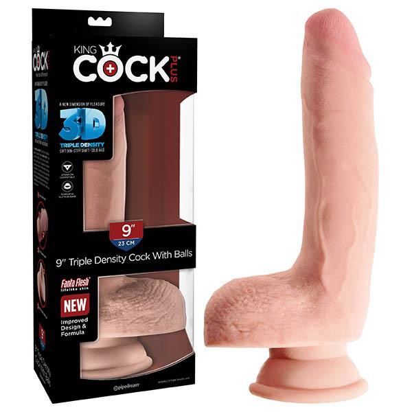 KING COCK PLUS 9 IN.TRIPLE DENSITY COCK WITH BALLS