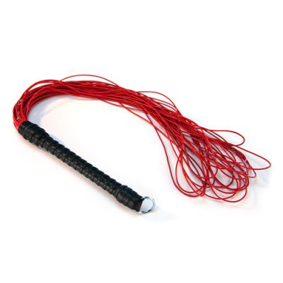 Leather flogger looped assorted colors