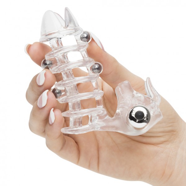 El Toro Vibrating Penis Sleeve Cock Ring and Beaded Enhancer